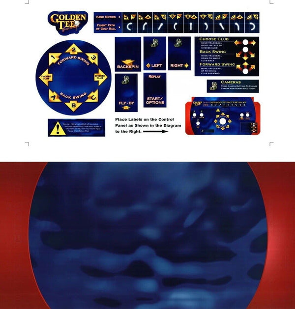 Fore Control Sticker Golden Tee Fore Arcade Control Panel Overlay Kit | StickerSmith Arcade