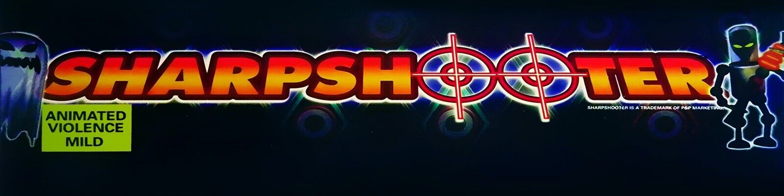 Sharp Arcade Game Sharpshooter Arcade Marquee 26†x7.75â€