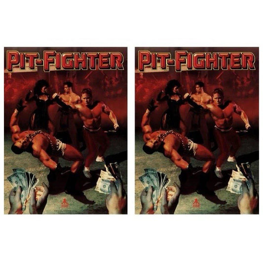 Pit Fighter Arcade Side Art 2 Piece Set Laminated