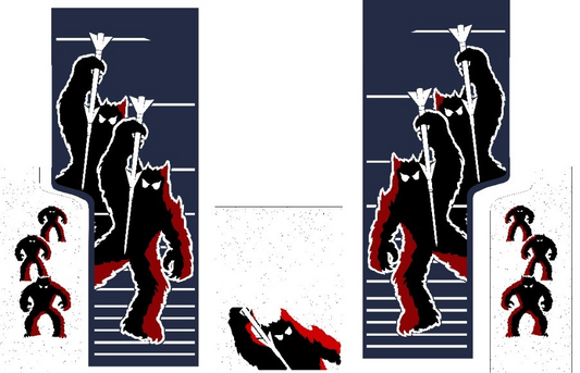 Space Invaders Arcade Side Art 5 Piece Set Laminated High Quality
