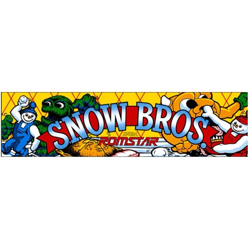 Snow Bros Arcade Marquee High Quality Translite