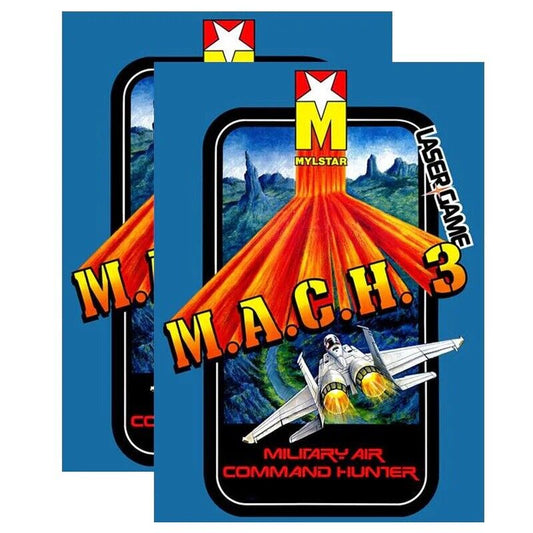 Mach 3 Arcade Side Art 2 Piece Set Laminated High Quality