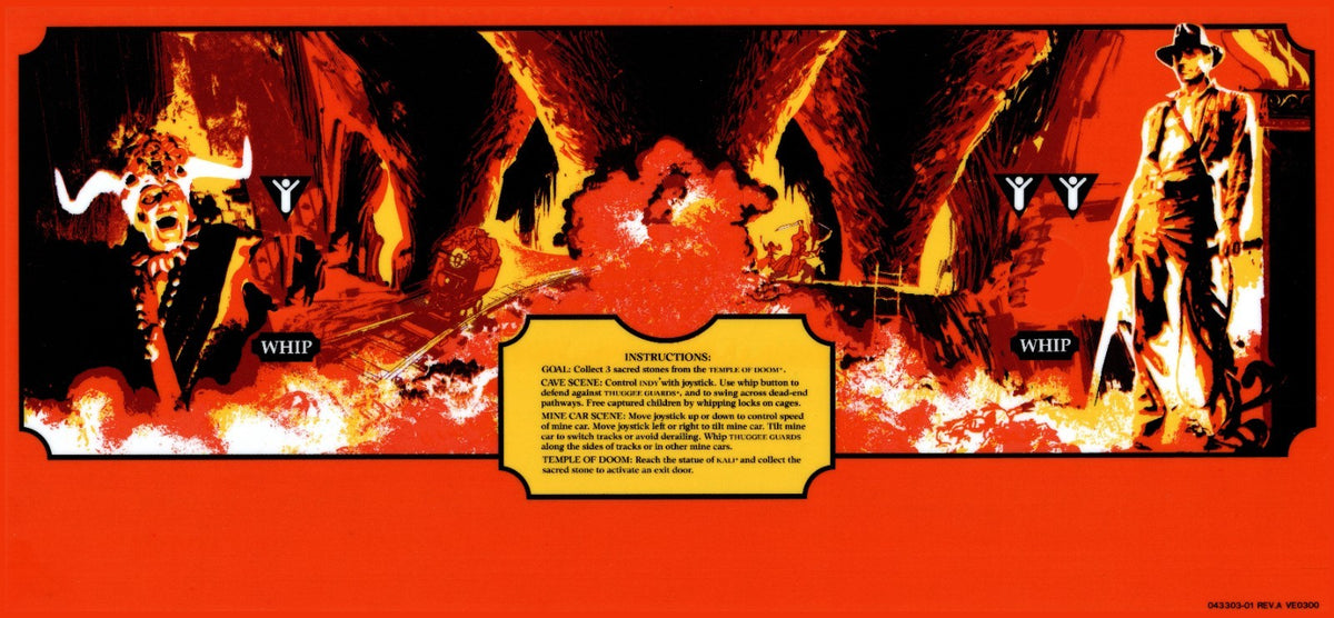 Indiana Jones CPO Arcade Control Panel Overlay Textured!