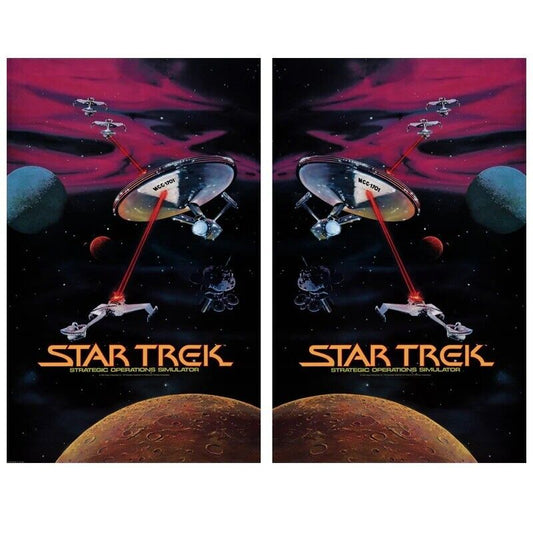 Star Trek Arcade Side Art 2 Piece Set Laminated High Quality