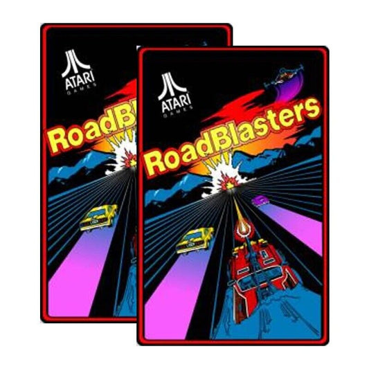 RoadBlasters Arcade Side Art 2 Piece Set Laminated High Quality