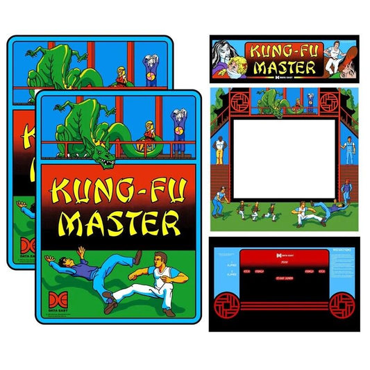 Kung Fu Master Arcade Side Art Full Set 5pc Artwork Textured CPO Complete Kit