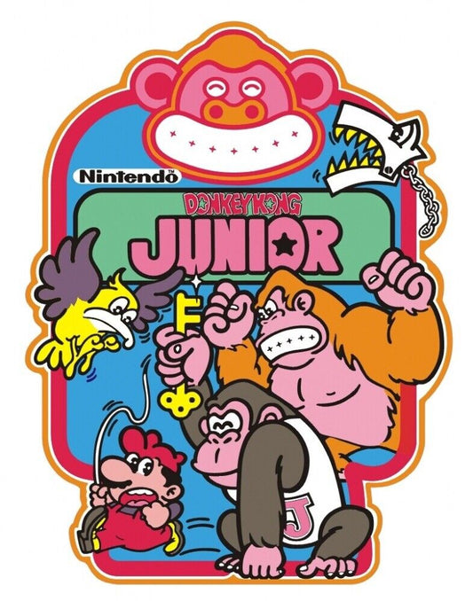 Donkey Kong Jr. Arcade Side Art “1 Side Only” DKjr  Arcade Graphics Laminated