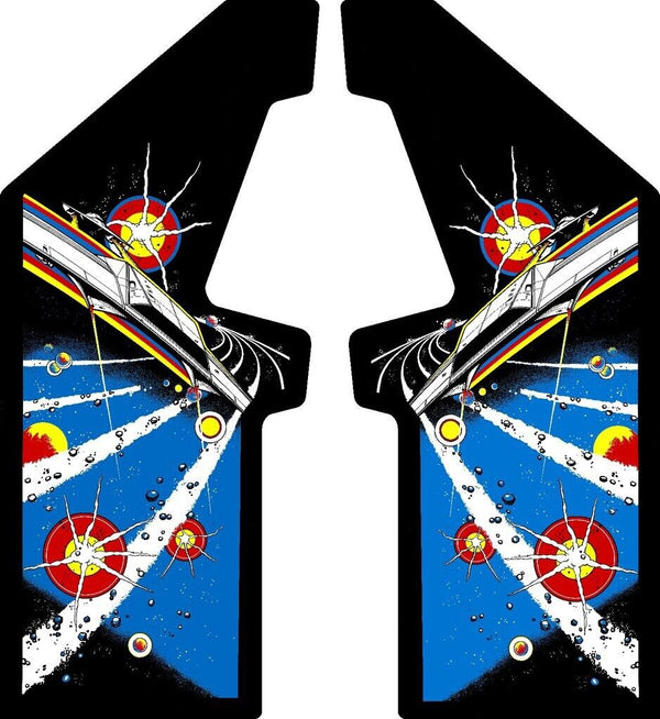 Asteroids Arcade Side Art 2 Piece Set Laminated | StickerSmith Arcade