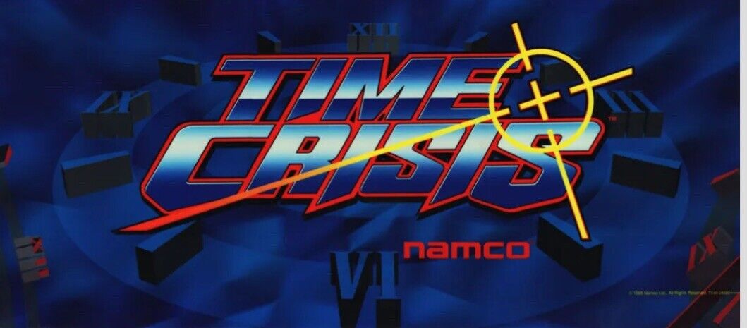 Time Crisis Arcade Marquee 24.8”x10.8” Backlit Translite Dedicated