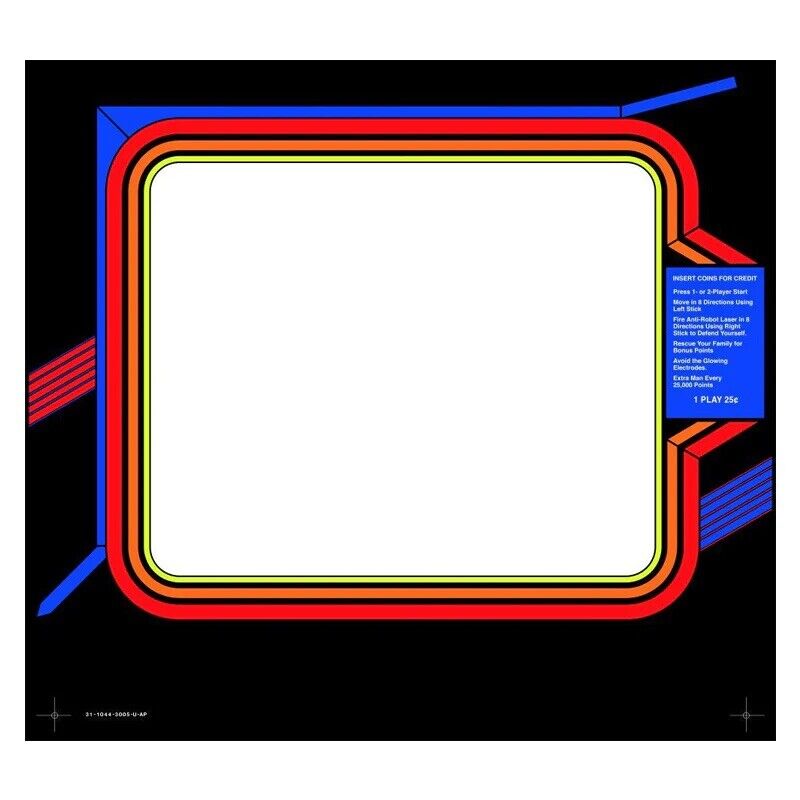 Robotron Arcade Monitor Bezel Artwork Sticker Decal