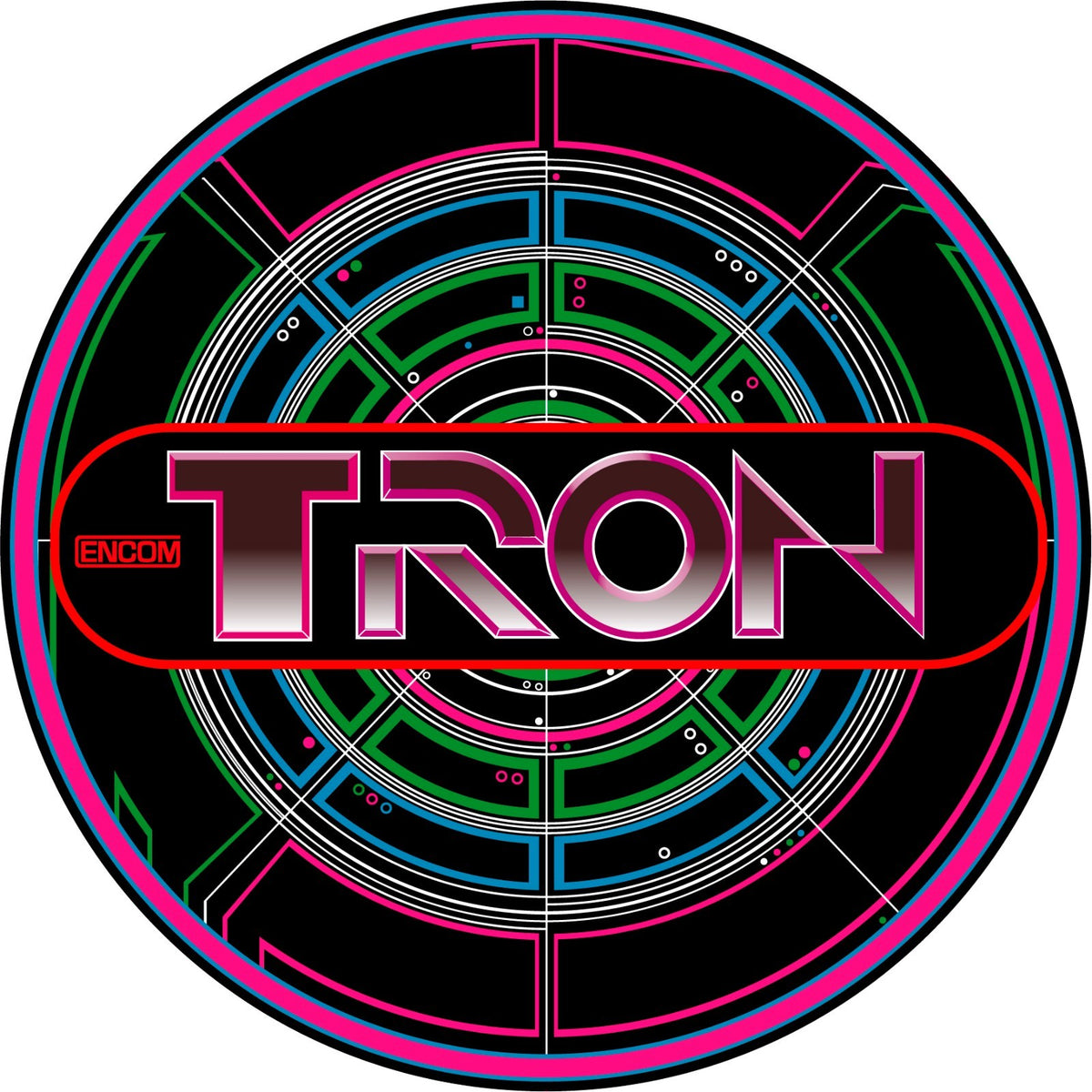 Tron Arcade Bar Stool “Decal Only” Scratch Resistant Polycarbonate Laminate