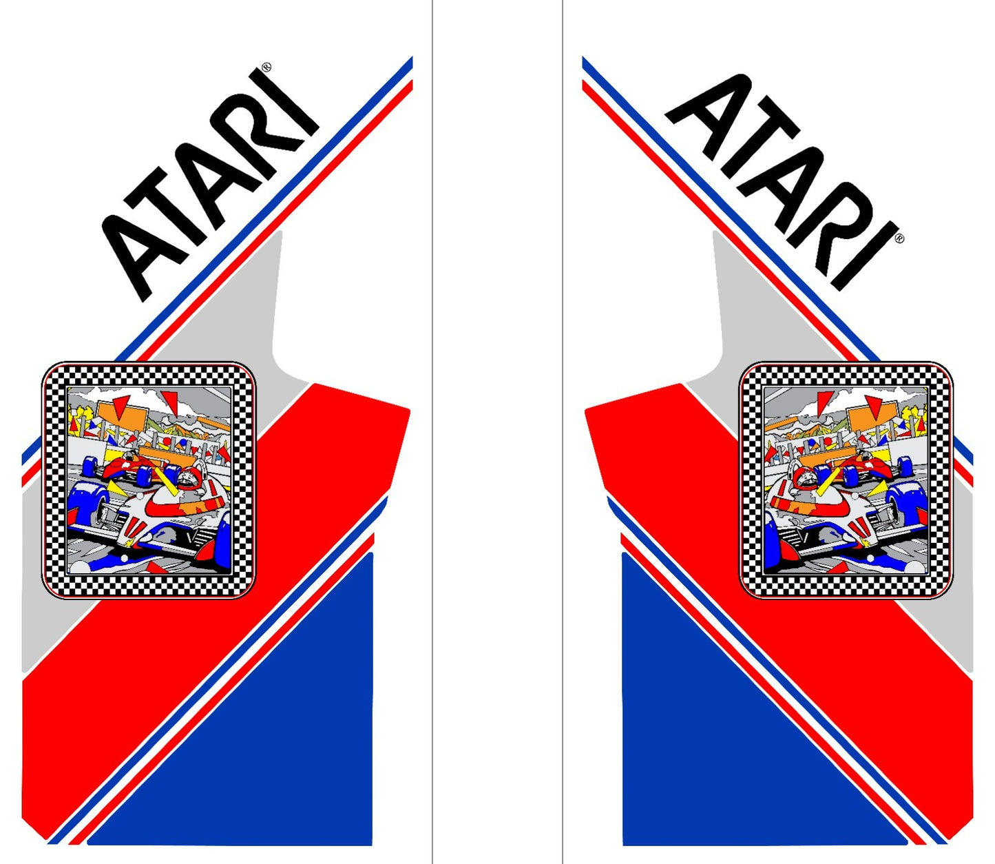 Pole Position Arcade Side Art 2 Piece Set Laminated High Quality