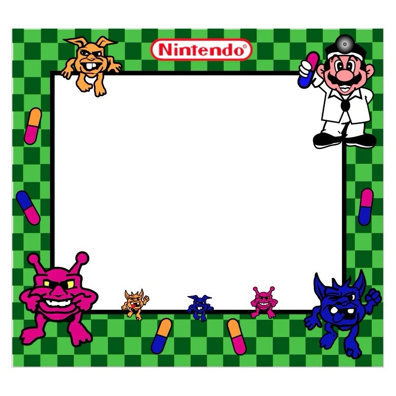 Dr Mario Arcade Monitor Bezel Artwork Sticker Decal