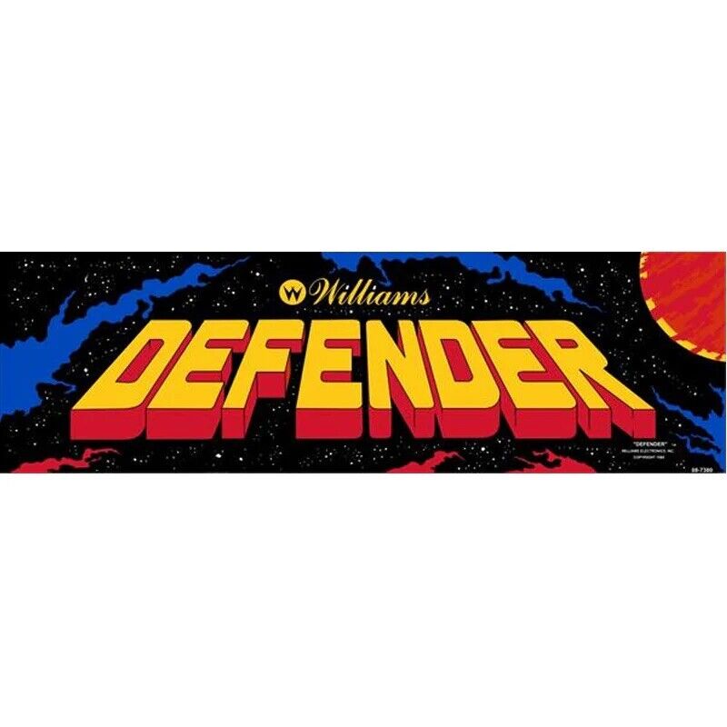 Defender Arcade Marquee High Quality Translite Backlit