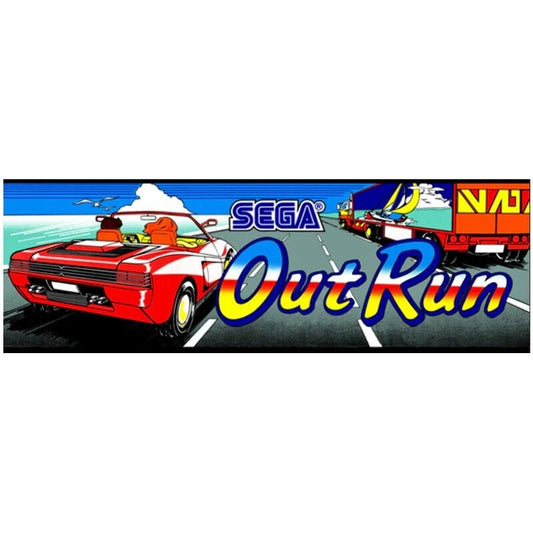 Outrun Arcade Marquee High Quality Translite 8”x23.5”