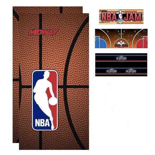 NBA Jam Arcade Art Restoration Kit 7pc Side Art, Textured CPO & Marquee