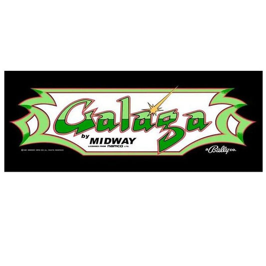 Galaga Arcade Marquee High Quality 9" x 23” Standard Size Translite