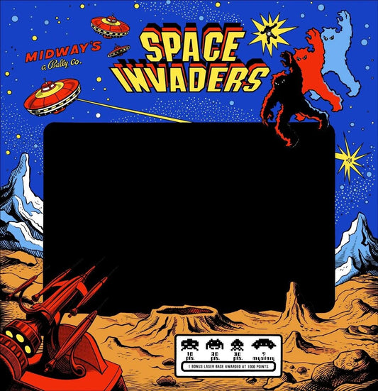 Space Invaders Arcade Monitor Bezel Artwork Sticker Decal