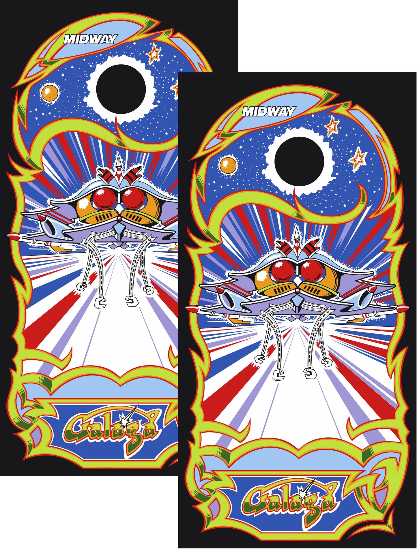 Galaga Cornhole Wrap