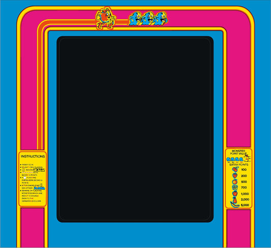 Ms Pac Man Arcade Bezel Decal