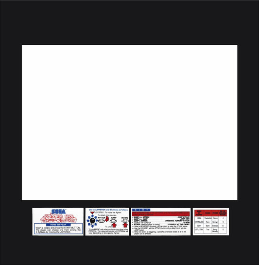 Golden Axe 2 Death Adder Arcade 1up 19 inch Screen Monitor Bezel Decal