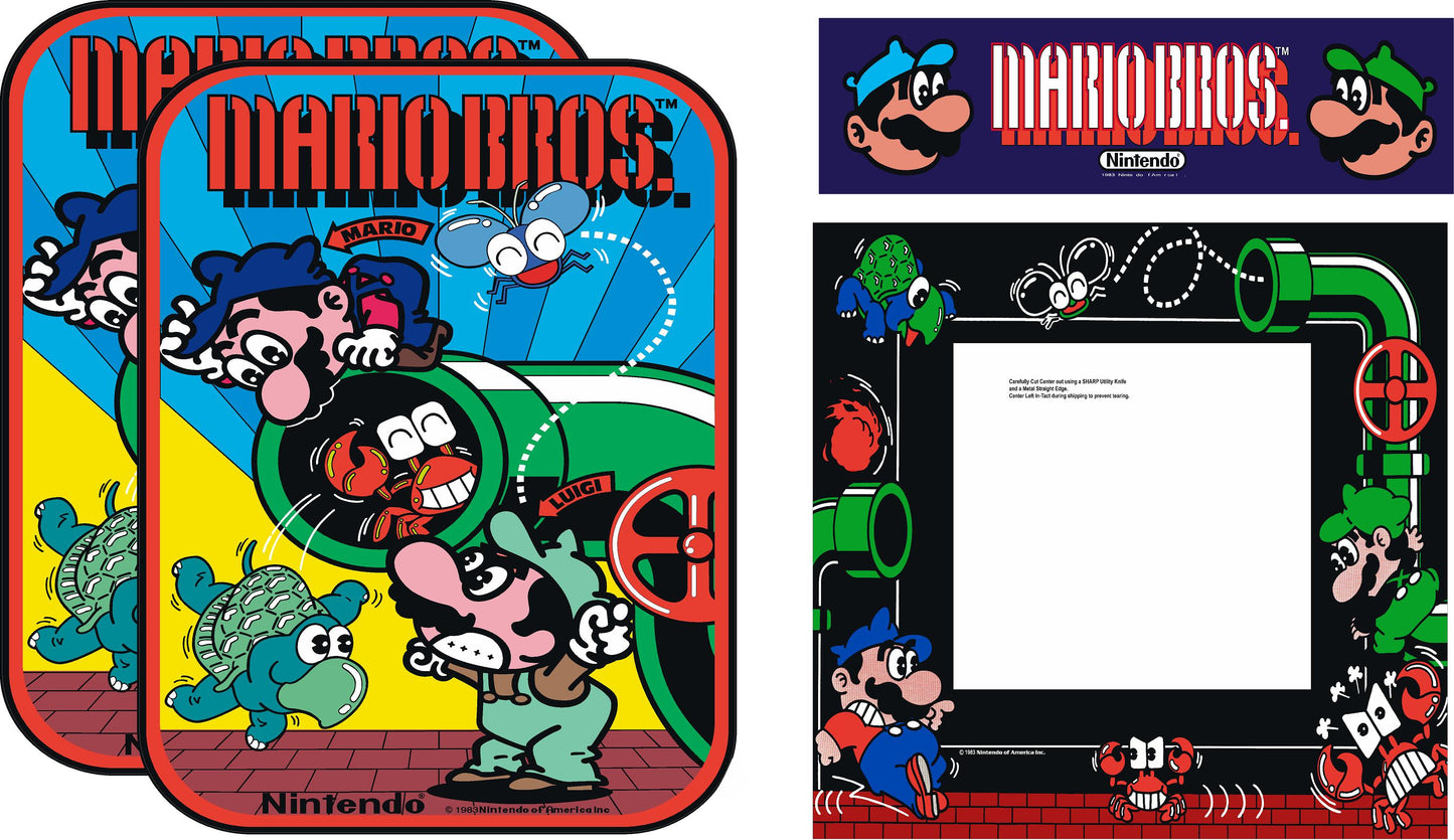 GI Joel Build Choice Cabinet Artwork Kits - Mario Bros