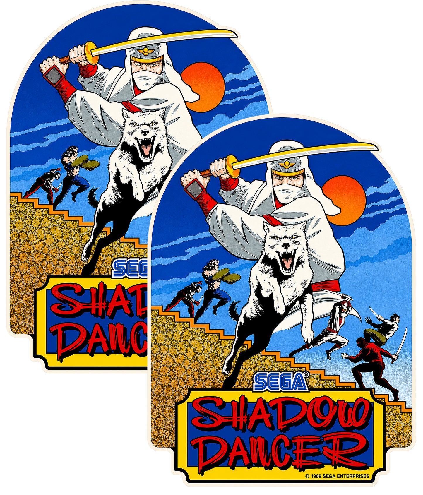 Shadow Dancer Arcade Side Art 2 Piece Set
