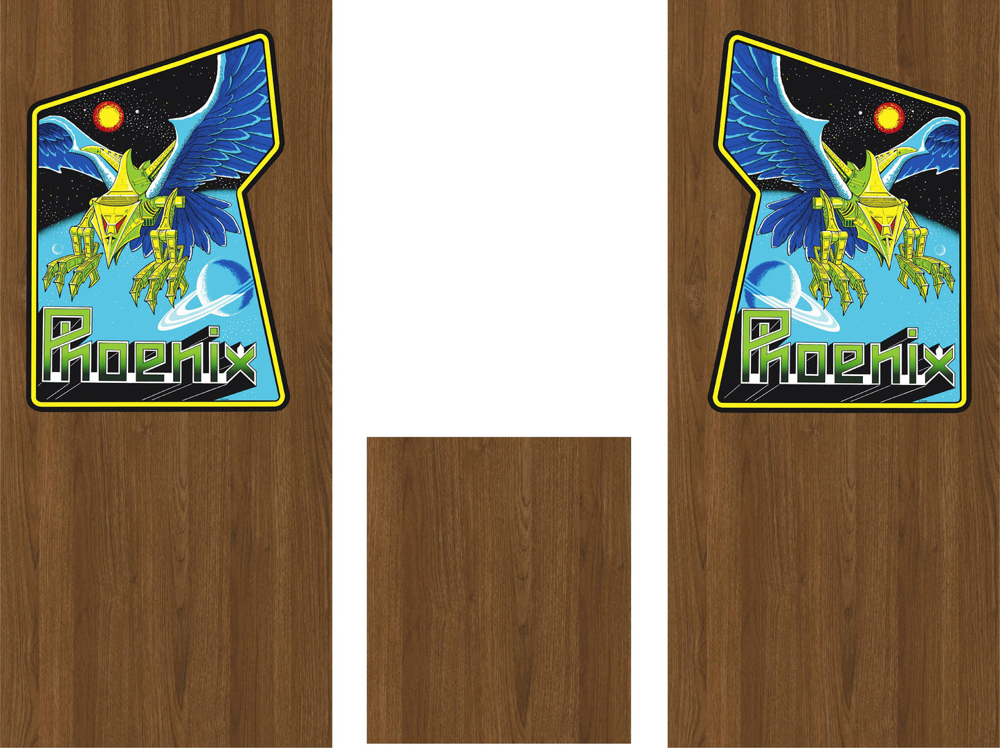 Phoenix Side Art 3pc (Wood Grain)