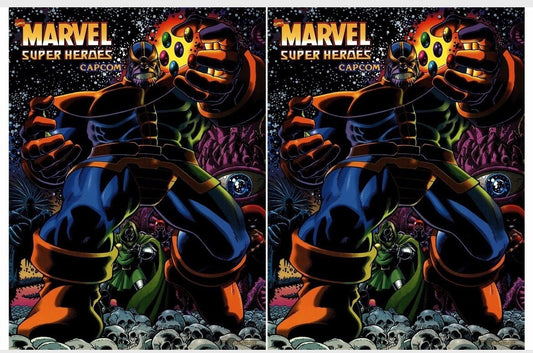 Marvel Super Heroes Arcade Side Art 2 Piece Set Laminated High Quality