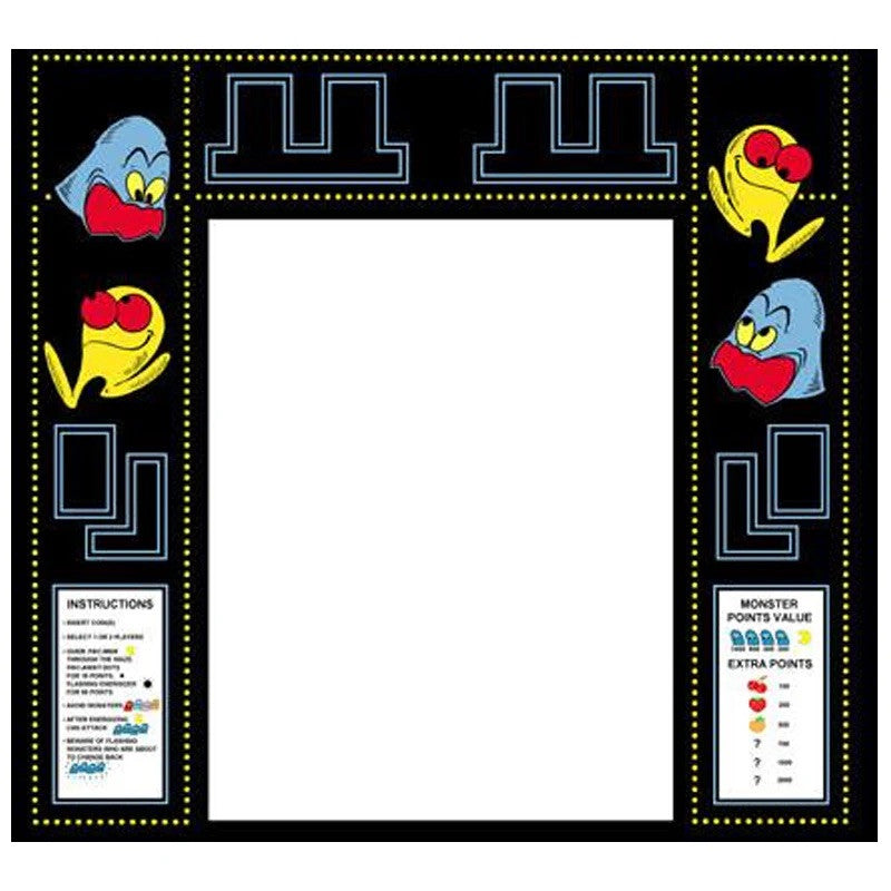 Pac Man Arcade Monitor Bezel Artwork Sticker Decal