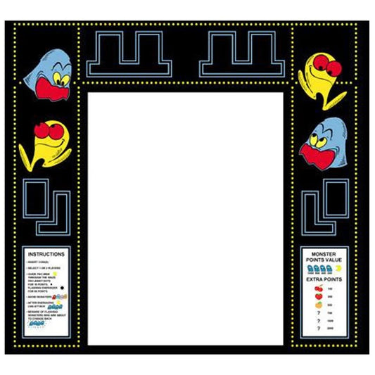 Pac Man Arcade Monitor Bezel Artwork Sticker Decal