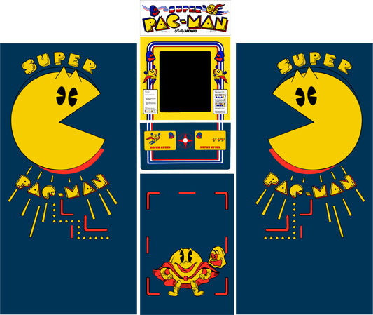 Super Pac-Man Arcade Complete Artwork Kit